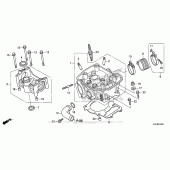 Схема вузла: Головка циліндра для Honda CRF150 CRF150R