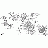 Схема узла: Головка цилиндра (FRONT) для Honda VT750 Shadow A.C.E.