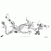 Схема вузла: Ручка керма & Пульт управління рульовой & Троси для Honda VT1300 Stateline