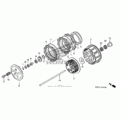 Схема вузла: Зчеплення для Honda CRF250 CRF250X