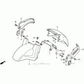 Схема вузла: St110a front fender 96-98 для Honda ST1100 Pan-European