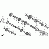 Схема вузла: Трансмісія для Honda VFR800 Interceptor