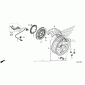 Схема узла: Заднее колесо для Honda GL1800 Gold Wing F6B Bagger