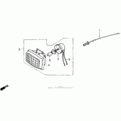 Схема вузла: Головний світло для Honda XR250