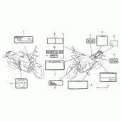 Схема узла: Информационные наклейки (CB750F2) для Honda CB750 Seven Fifty