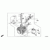 Схема вузла: Дросельна заслонка для Honda CBR250