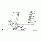 Схема узла: Рулевая траверса для Honda VT600 Shadow VLX Deluxe