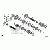 Схема узла: Transmission (2) для Honda VT750 Shadow RS