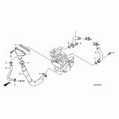 Схема вузла: Труба водна для Honda CB1300 Super Four