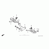 Схема вузла: Підніжки для Honda XR250