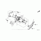 Схема вузла: Parking Brake Caliper для Honda CRF1000 Africa Twin DCT