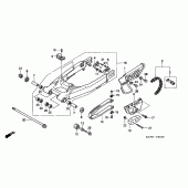 Схема вузла: Swingarm / chain case для Honda XR400