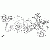 Схема узла: Заднее крыло для Honda VF750 Magna