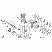 Схема узла: Коленчатый вал & Поршень для Honda CB1300 Super Bol D’Or