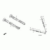 Схема вузла: Шток & Клапан для Honda CB600F Hornet