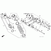 Схема вузла: Задня підвіска (VFR750FN / FP) для Honda VFR750F Interceptor