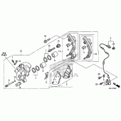 Схема вузла: Передній гальмівний супорт для Honda NC700