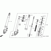 Схема вузла: Вилка передньої осі для Honda VTR1000 VTR SP-2