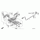 Схема узла: Задний тормозной суппорт 1 для Honda VFR1200 VFR