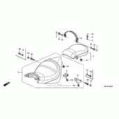 Схема вузла: Сидіння (1) для Honda VTX1800