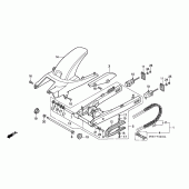 Схема узла: Задний рычаг (Маятник) для Honda CBR600 CBR600F