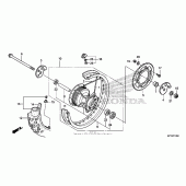 Схема вузла: Заднє колесо для Honda CRF150 CRF150F
