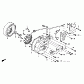 Схема вузла: Ліва кришка картера для Honda XR600