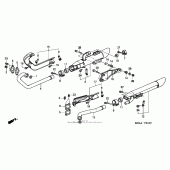Схема вузла: Вихлопна система для Honda VTX1300