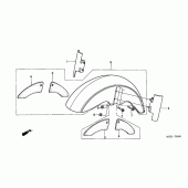 Схема вузла: Переднє крило для Honda GL1500 F6C