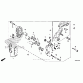Схема узла: Левый-передний тормозной суппорт для Honda GL1800 Gold Wing F6B Bagger