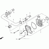 Схема узла: Водяной насос для Honda GL1500 Valkyrie Interstate