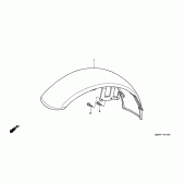 Схема вузла: Переднє крило для Honda VT600 Shadow VLX