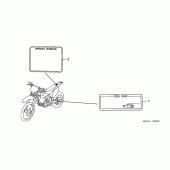 Схема вузла: Інформаційні наклейки для Honda CRF450 CRF450X