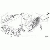 Схема вузла: Taillight (1) для Honda VT750 Shadow Aero