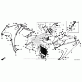 Схема вузла: Middle Cowl для Honda VFR800 Interceptor