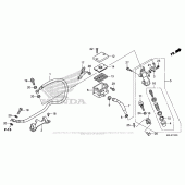 Схема узла: Задний тормозной цилиндр 1 для Honda NC700