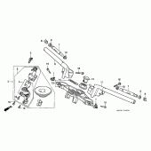Схема вузла: Верхня траверса і Кліпон керма для Honda CBR1000 CBR1000F