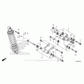 Схема вузла: Задній амортизатор для Honda CRF230 CRF230F