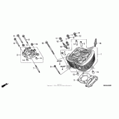 Схема узла: Передняя головка цилиндра для Honda VT750 Shadow Aero