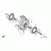 Схема узла: Передние колесо для Honda ST1100 Pan-European Police