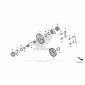 Схема вузла: Привід кікстартера для Honda CRF450 CRF450R