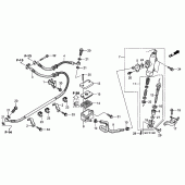 Схема вузла: Rr. brake master cylinder (ABS) для Honda XL700V Transalp