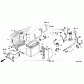 Схема узла: Аккумулятор для Honda GL1800 Gold Wing