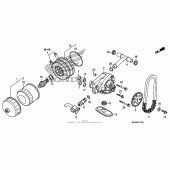 Схема узла: Масляный фильтр + маслонасос для Honda NT700 NT700V
