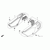 Схема вузла: Бічний обтічник для Honda NX650 Dominator