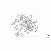 Схема вузла: Права кришка картера для Honda CRF150 CRF150R