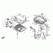 Схема узла: Воздушный фильтр для Honda GL1500 Gold Wing Aspencade