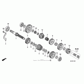 Схема вузла: Трансмісія для Honda VTX1800