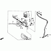 Схема вузла: Front головний гальмівний циліндр 86-91 для Honda XR250