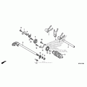 Схема вузла: Копірний вал & Вилки & Вал перемикання для Honda VT1300 Fury